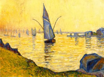 (image for) Handmade oil painting Copy paintings of famous artists Paul Signac paintings, Concarneau (study)